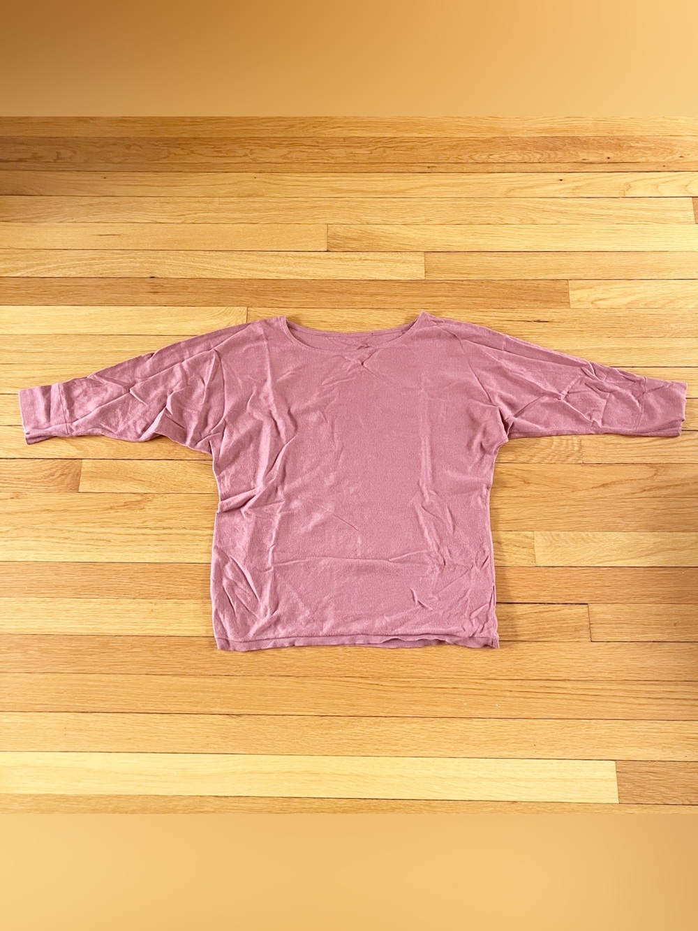 Peruvian Connection Dusty Pink Pima Cotton Modal Earthy Knit Dolman Top Medium